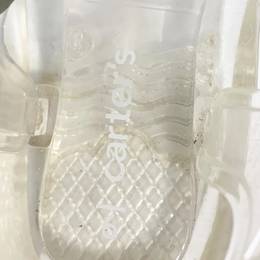 Carter's Fisherman Style Transparent Jelly Open Toe Strappy Sandals Snap Closure